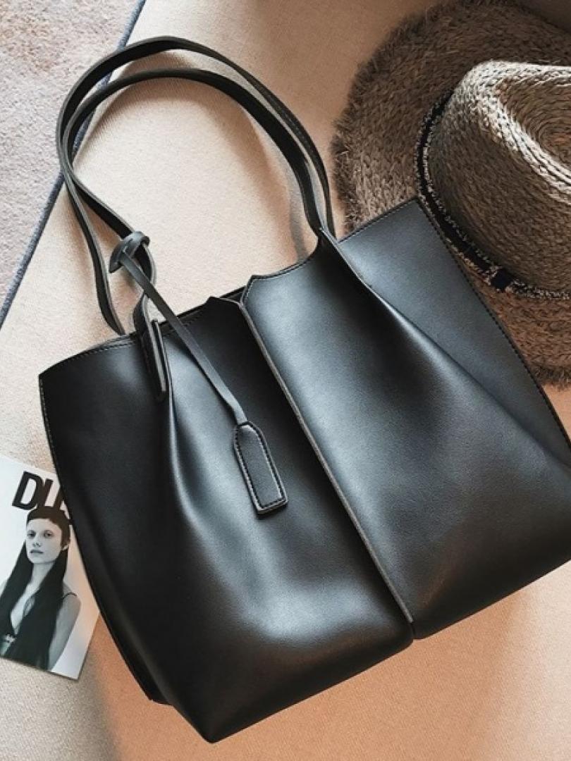 Большая женская сумка черная FM0703A