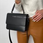 Сумка женская черная кожаная FM0798A