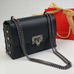 Сумка жіноча шкіряна чорна FM0807C