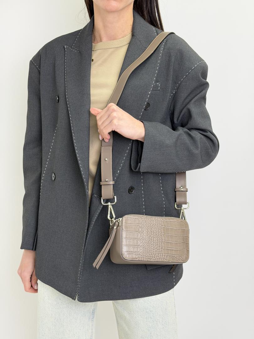 Сумка жіноча шкіряна тауп FM0839F