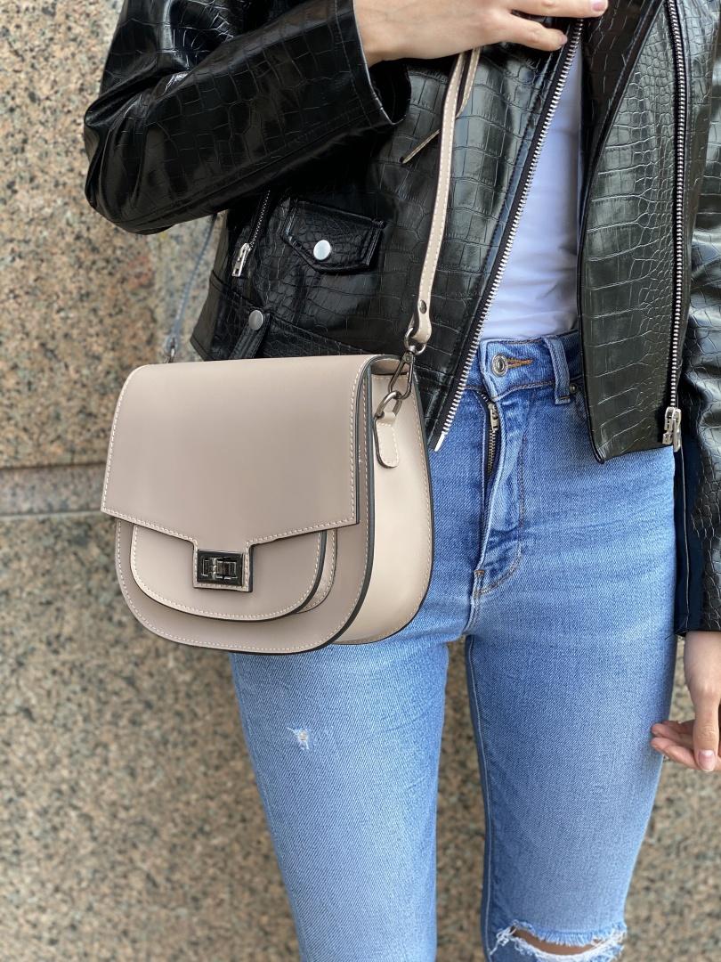 Сумка женская кожаная пудра FM0883B