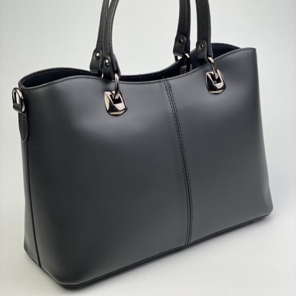 Сумка жіноча шкіряна чорна FM0785C