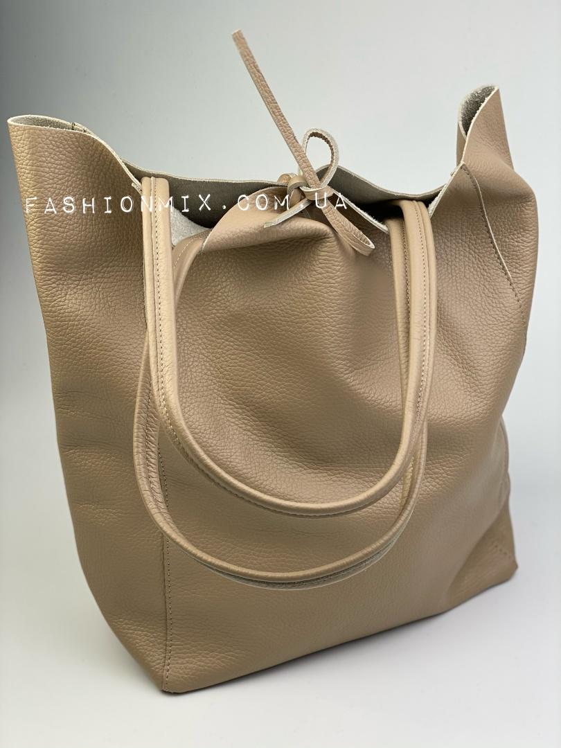 Сумка женская кожаная бежевая FM0930J