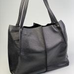 Сумка жіноча шкіряна чорна FM0984B