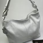 Сумка женская кожаная белая FM1000C