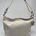 Сумка женская кожаная молочная FM1000F