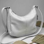 Сумка женская кожаная белая FM1020B