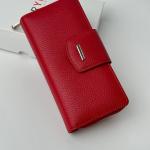 Кошелек женский кожаный красный FM1028B