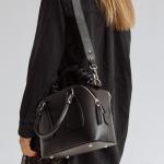 Сумка женская кожаная черная FM1065B