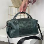 Сумка женская кожаная зеленая FM1046B