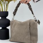 Сумка женская замшевая тауп FM0982N