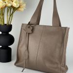 Сумка жіноча шкіряна тауп FM1080A