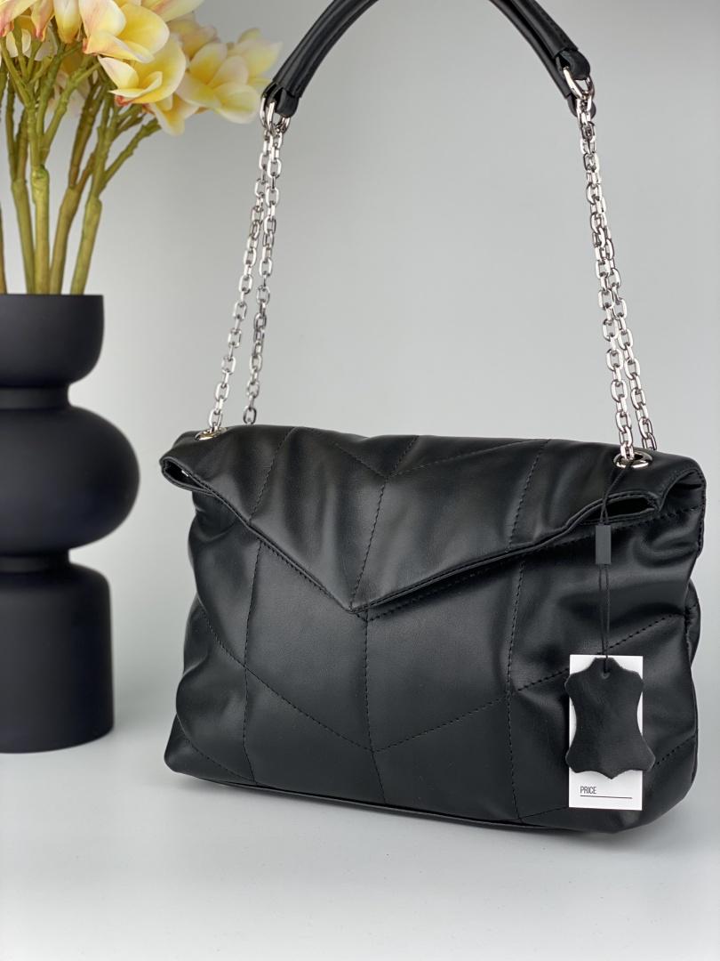 Сумка женская кожаная черная FM1073D