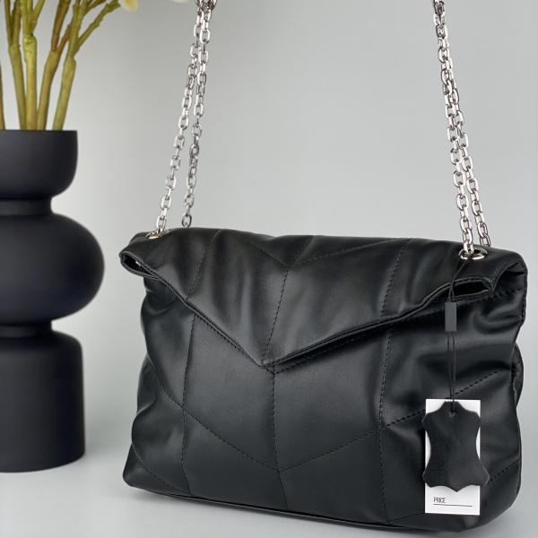 Сумка женская кожаная черная FM1073D