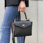 Сумка жіноча шкіряна чорна FM1086A