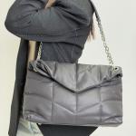 Сумка женская кожаная графит FM1073F