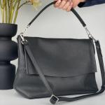 Сумка женская кожаная черная FM1094A