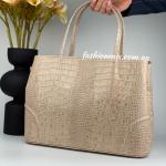 Сумка женская кожаная бежевая FM1063F