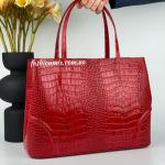 Сумка женская красная кожаная FM1063G