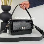 Сумка жіноча шкіряна чорна FM1096A