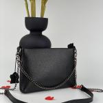 Сумка женская кожаная черная FM1002D