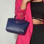 Сумка женская кожаная синяя FM1101C