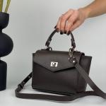 Сумка женская кожаная шоколадная FM1101G