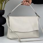 Сумка женская кожаная молочная FM1094D