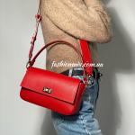 Сумка жіноча шкіряна червона FM1096C