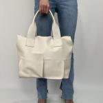 Сумка женская кожаная молочная FM1107B