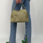 Сумка жіноча шкіряна оливка FM1035E