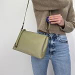 Сумка женская кожаная оливка FM1115A