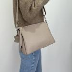 Сумка женская кожаная тауп FM1115C