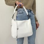 Сумка жіноча шкіряна біла FM1118B
