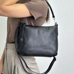 Сумка жіноча шкіряна чорна FM1118C