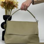 Сумка женская кожаная оливка FM1094L