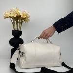 Сумка женская кожаная молочная FM1046F