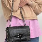 Сумка жіноча шкіряна чорна FM0807H