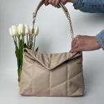 Сумка женская кожаная бежевая FM1073M