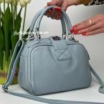 Сумка женская кожаная голубая FM0838M