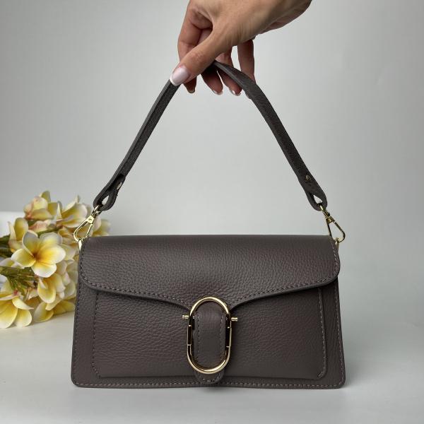 Сумка женская кожаная графит FM1022N