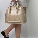 Сумка женская кожаная бежевая FM1156D