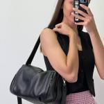 Сумка женская кожаная черная FM1179B