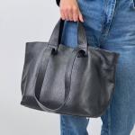 Сумка женская кожаная черная FM1117D