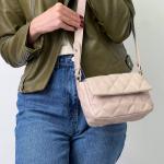 Сумка женская кожаная бежевая FM1152D