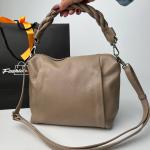 Сумка женская кожаная бежевая FM0982Y