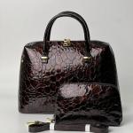 Сумка женская кожаная шоколадная FM1113F