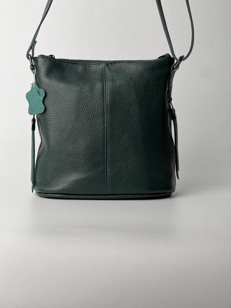 Сумка женская кожаная изумрудная FM1175D