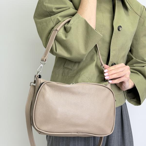 Сумка жіноча шкіряна бежева FM1043F