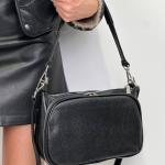 Сумка женская кожаная черная FM1043H